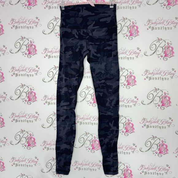 lululemon athletica Pants - Lululemon leggings camouflage camo dark grey black soft buttery stretchy comfy